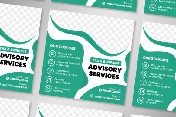 Advisory Services Square Banner: Graphics for Social Media Templates