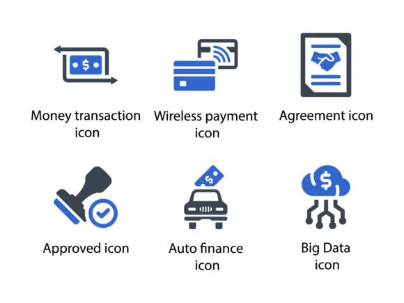 Banking Icon Set 5: Graphics & Icons for Handmade Business Design