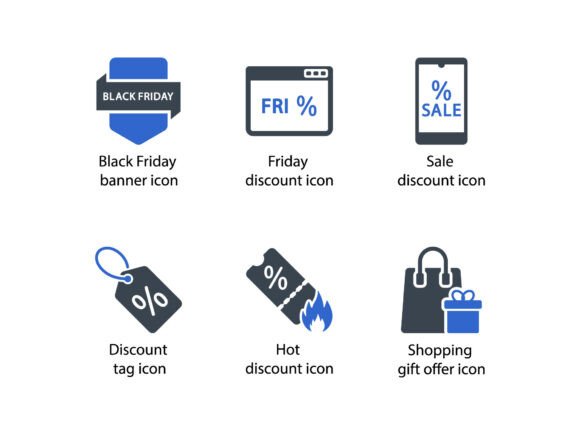 Black Friday Icon Set 1: Graphics & Icons for Real Campaigns