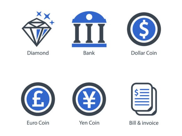 Business Finance Icon Set 1: Graphics & Icons for Polished Publishing