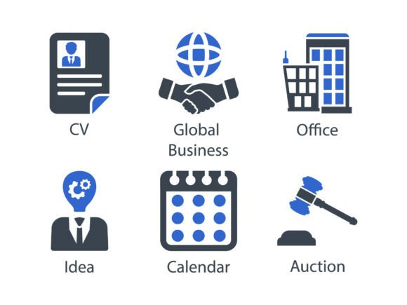 Business Office Icon Set 6: Graphics & Icons for Sellers