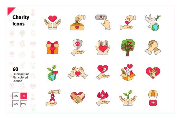 Charity Icon Set: Premium Graphics & Icons