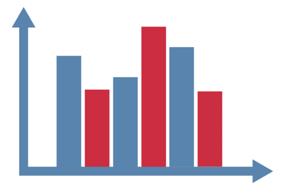 Column Chart Color Icon: Graphics & Illustrations