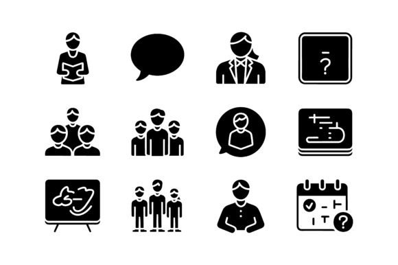 Corporate Teamwork Collaboration Icons: Graphics & Icons