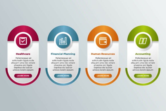 Curve Vertical Infographic: Modern Graphics for Local Business Infographics