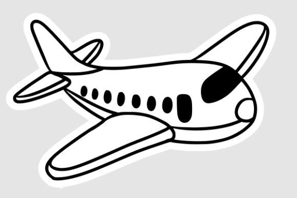 Cute Airplane Illustration: Graphics & Illustrations for Local Branding