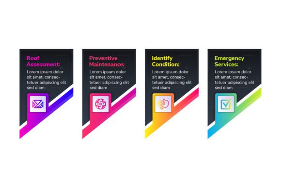 Diagonal Element Infograhic Black Graphics