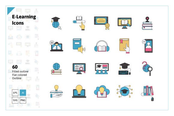 E-Learning Icon Collection: Graphics & Icons for Digital Sellers