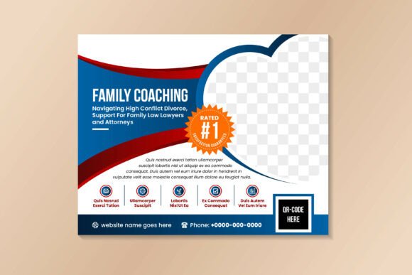 Family Coaching Horizontal Banner: Graphics & Print Templates