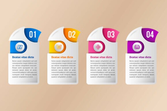 Four Step Infographic Element Banner: Graphics & Infographics