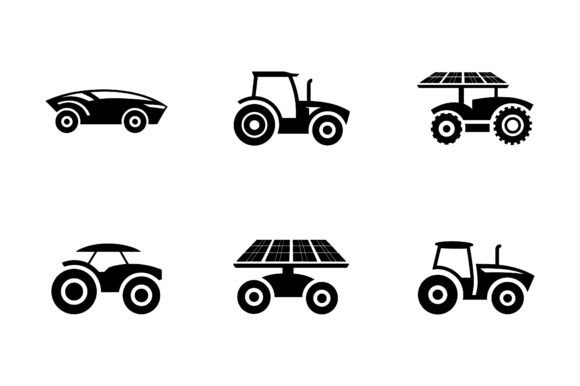 Futuristic Vehicle Solar Power Icon: Graphics for Crafts & Content