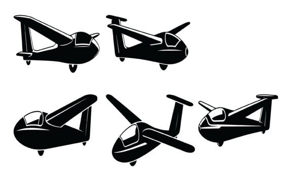 Gyrocopter Autogyro Aircraft Silhouette Graphics for Crafts