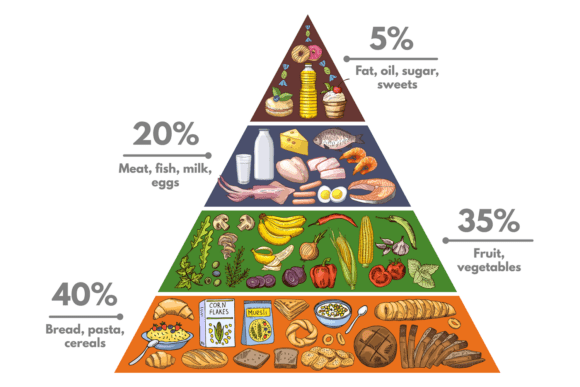 Healthy Nutrition Pyramid Graphics & Illustrations