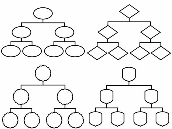 Hierarchy Chart Infographic Line