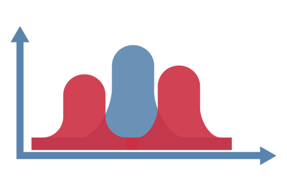 Infographic Diagram Color Icon. Area Cha Graphics