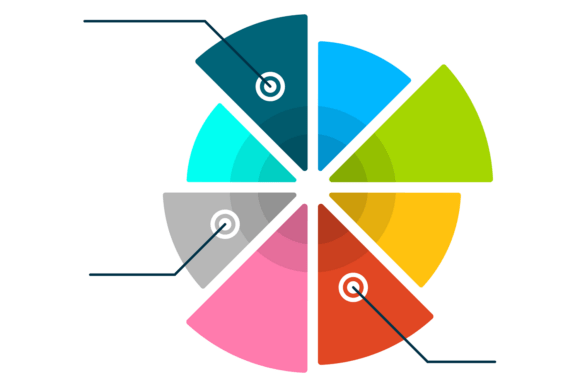 Pie Chart Template. Infographic Structur: Graphics & Illustrations