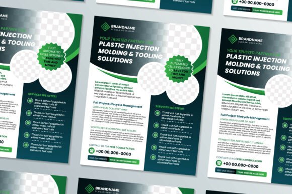 Plastic Injection Vertical Flyer: Graphics & Print Templates