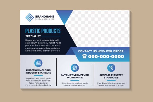 Plastics Products Horizontal Flyer: Graphics & Print Templates