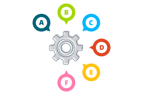 Process Labels for Infographic Report: Graphics & Illustrations