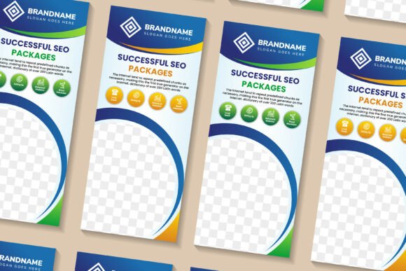 Successful SEO Vertical Banner: Graphics & Print Templates