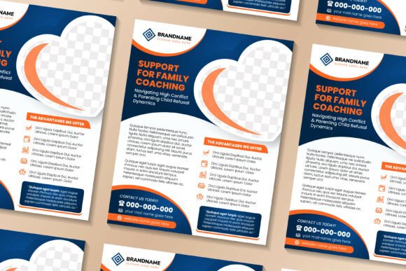 Support for Family Vertical Flyer: Graphics & Print Templates
