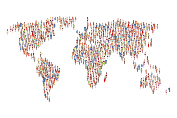 World Population Infographic. People Ico — Graphics & Illustrations